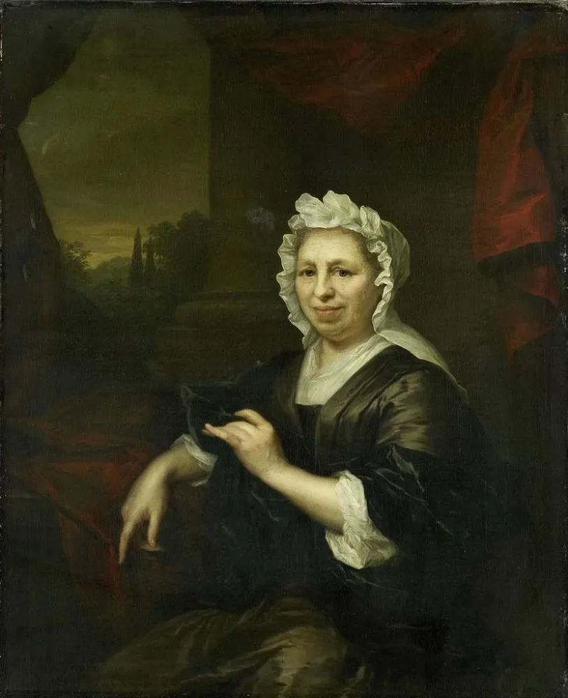 Obraz Brechje Hooft 1640-1721 Wdowa po Harmen van de Poll - Arnold Boonen | Druk artystyczny