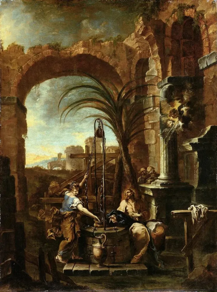 Obraz Le Christ et la Samaritaine - Alessandro Magnasco | Druk artystyczny