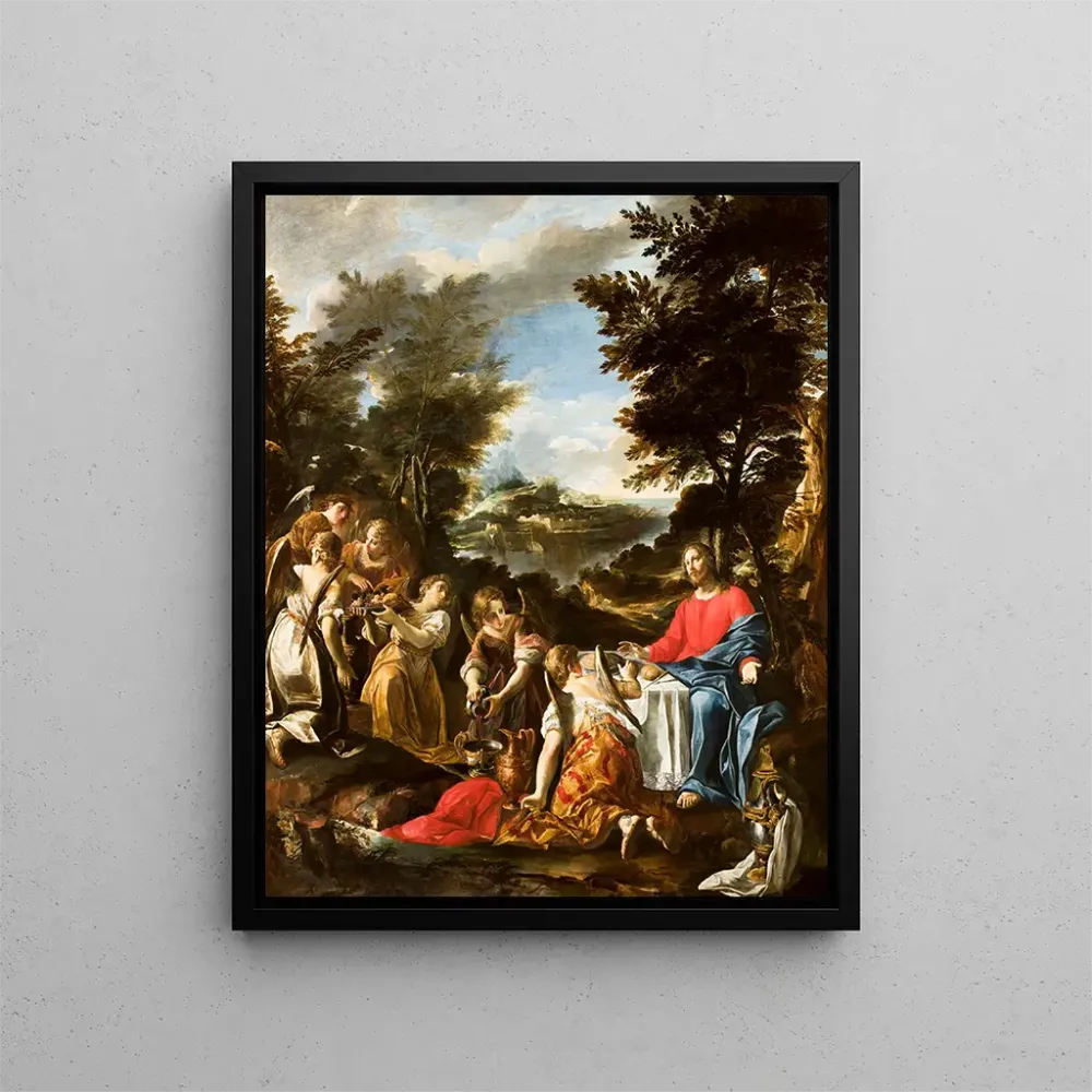 Obraz Le Christ servi par les anges - Anonyme | Druk artystyczny