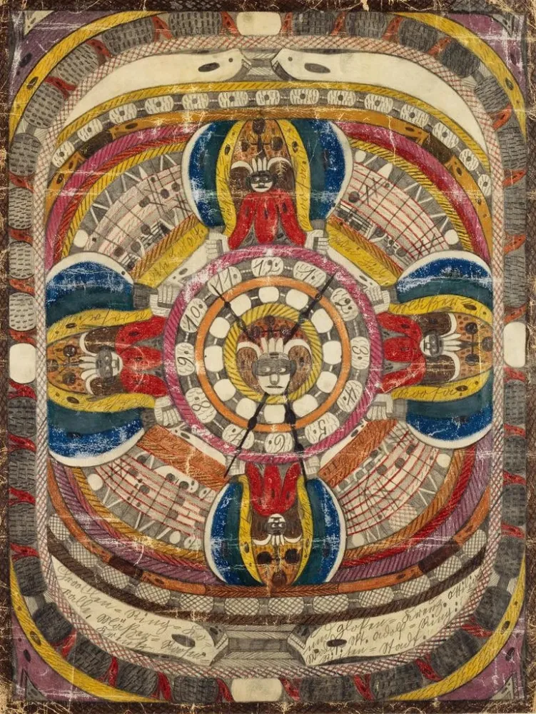 Obraz ChrooslenRingKoralle MerRoosenKreuz und GlokenKreuz OttiliaWaldSkt AdolfRing RiisenStadt - Adolf Wölfli | Druk artys...