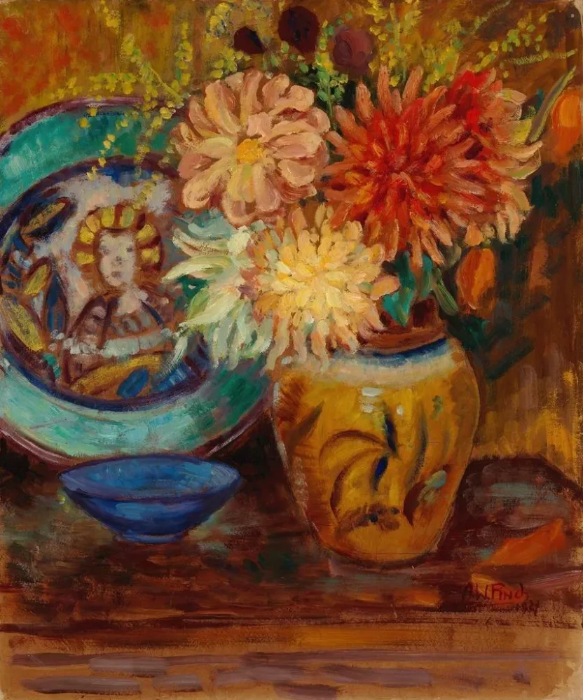 Obraz Chryzantemy - Alfred William Finch | Druk artystyczny