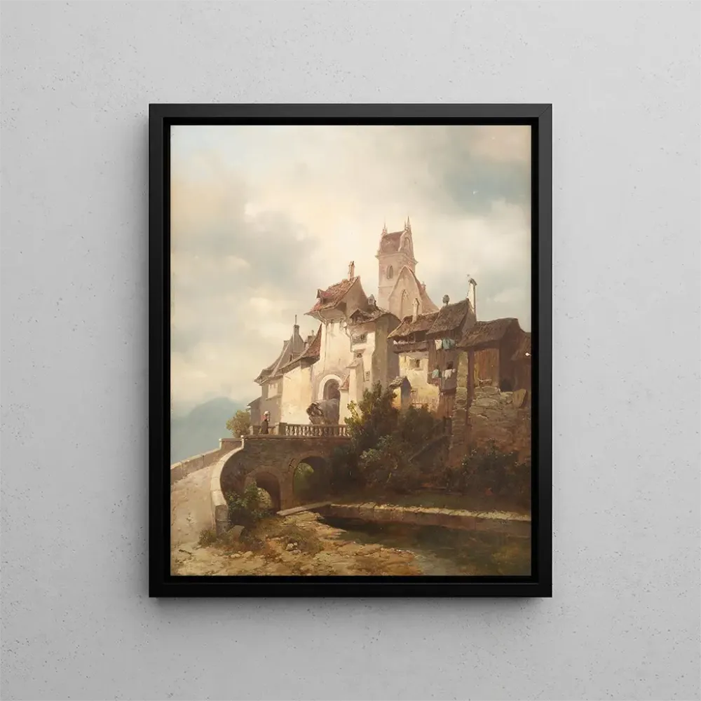 Obraz Cité médiévale - Adolf Gustav Thamm | Druk artystyczny