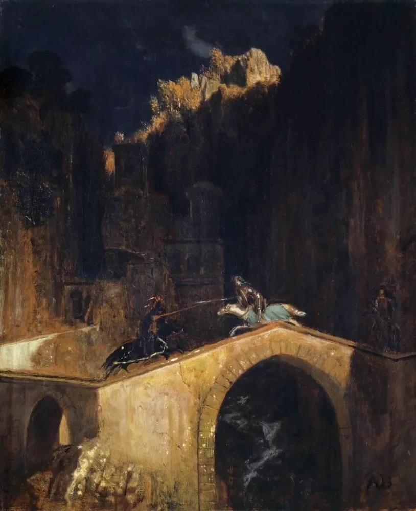 Obraz Le combat sur le pont - Arnold Böcklin | Druk artystyczny
