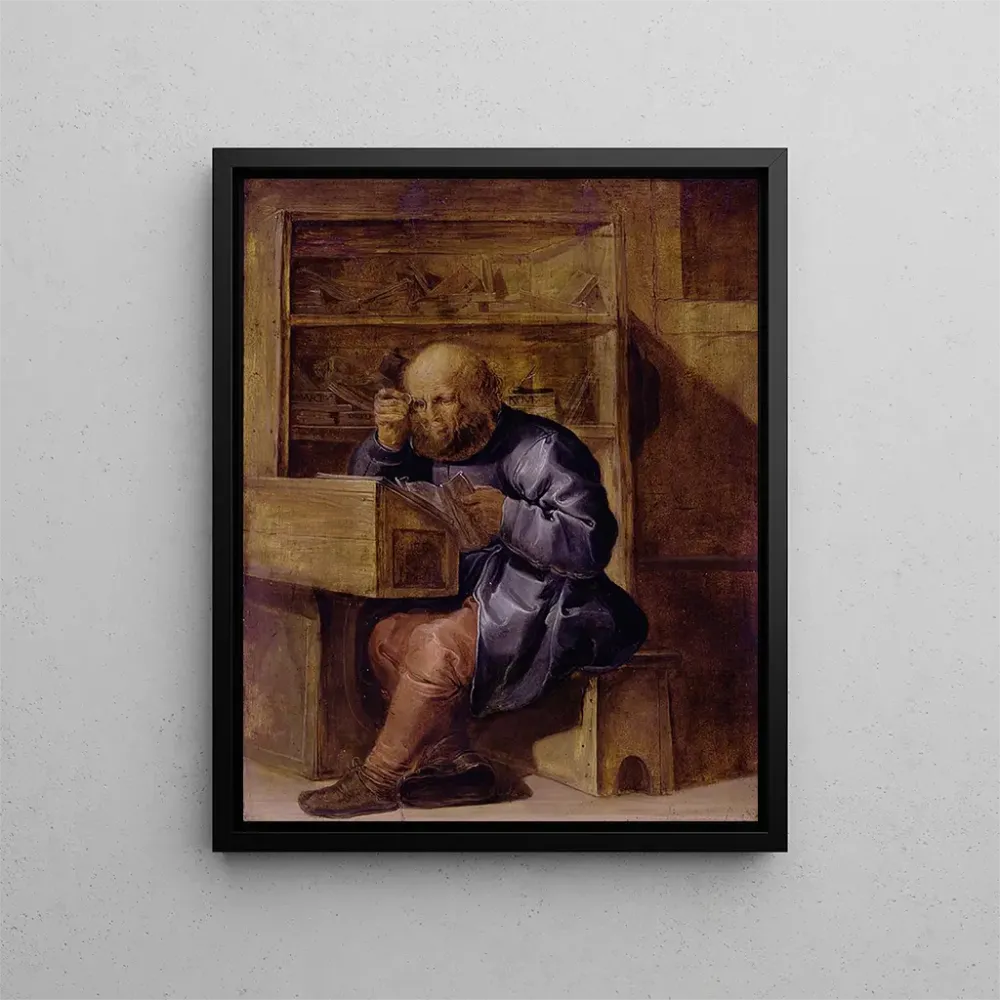 Obraz Le correcteur Cornelis Kiel au travail - Adriaen van de Venne | Druk artystyczny