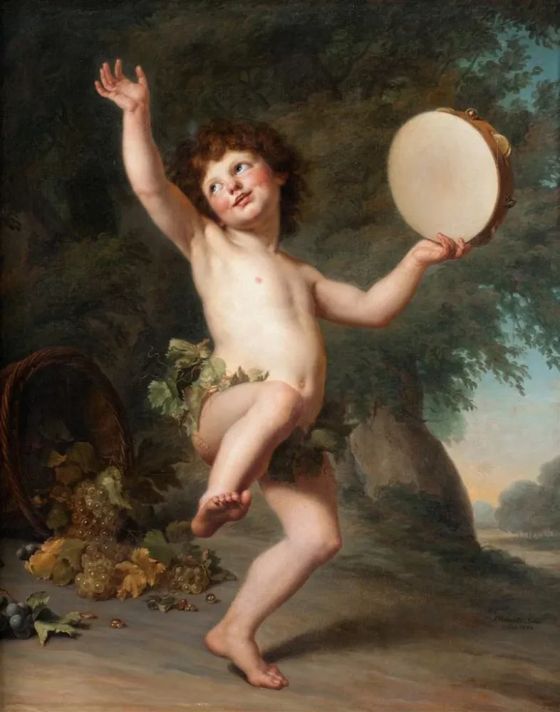 Obraz Cupidon jako Bachus - Adolf Ulrik Wertmüller | Druk artystyczny