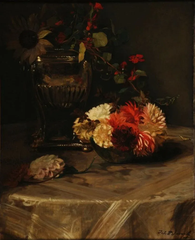Obraz Dahlias i kapucynki - Jacques - Émile Blanche | Druk artystyczny