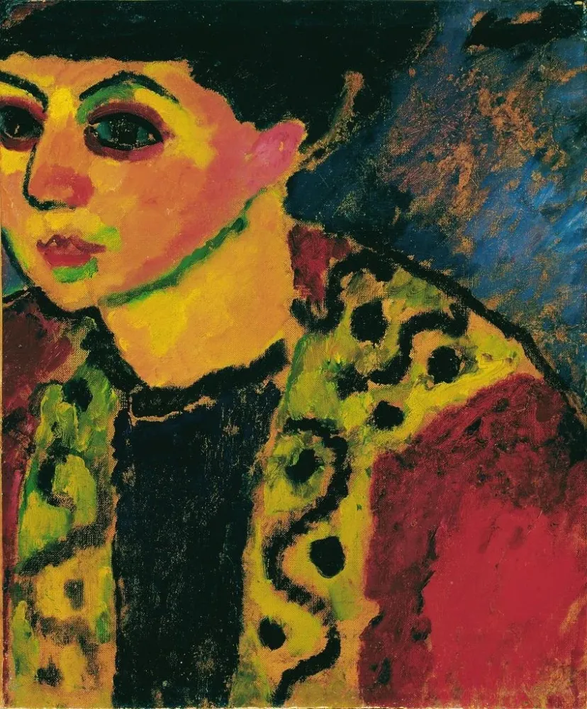 Obraz Dama na tle niebieskim - Alexej von Jawlensky | Druk artystyczny