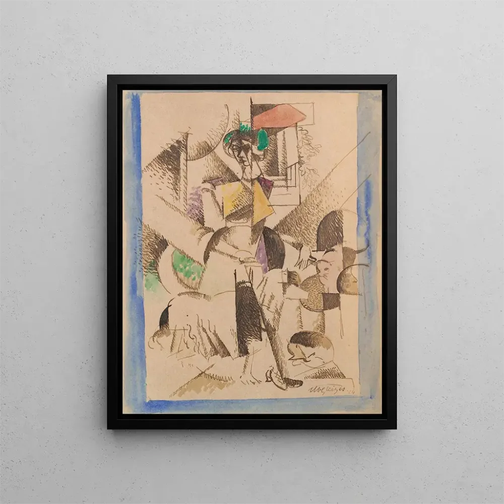 Obraz La Dame aux bêtes Portret Madame Raymond Duchamp-Villon - Albert Gleizes | Druk artystyczny