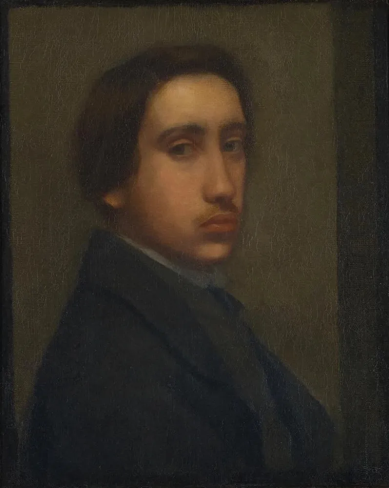 Obraz Degas w czarnym płaszczu - Edgar Degas | Druk artystyczny