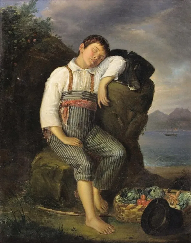Obraz Druk artystyczny Upał na drodze - Auguste Alexandre Guillaumot