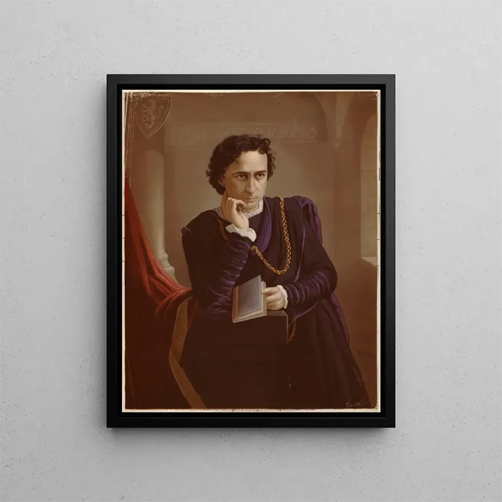 Obraz Edwin Booth w Hamlecie - Bencke Scott | Druk artystyczny