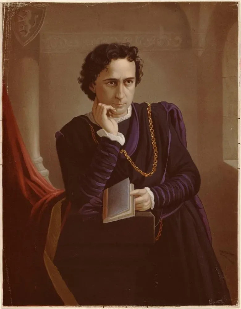 Obraz Edwin Booth w Hamlecie - Bencke Scott | Druk artystyczny
