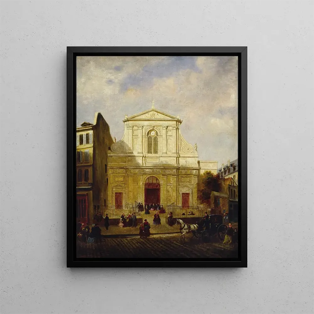 Obraz La façade de l'église des Blancs-Manteaux 1865 - Anonyme | Druk artystyczny