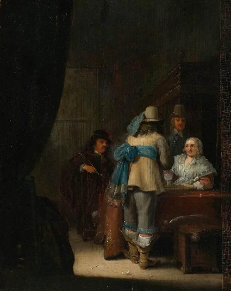 Obraz Figures dans un intérieur - Anthonie Palamedesz | Druk artystyczny