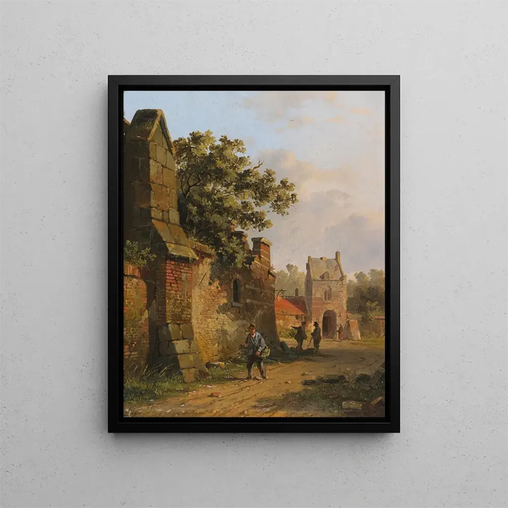 Obraz Figures sur un mur de la ville - Adrianus Eversen | Druk artystyczny