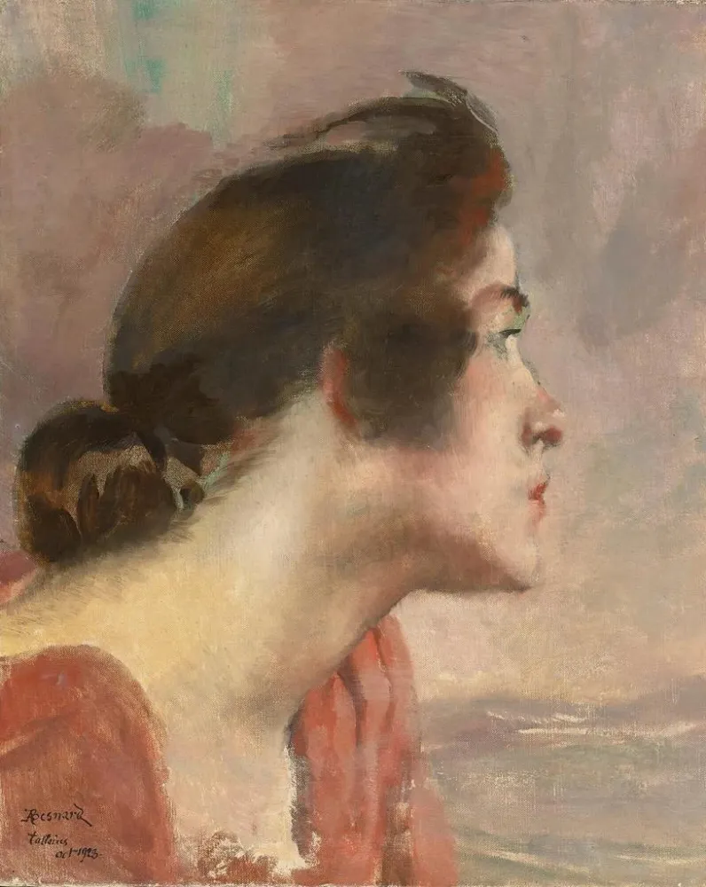 Obraz Głowa młodej dziewczyny - Albert Besnard | Druk artystyczny