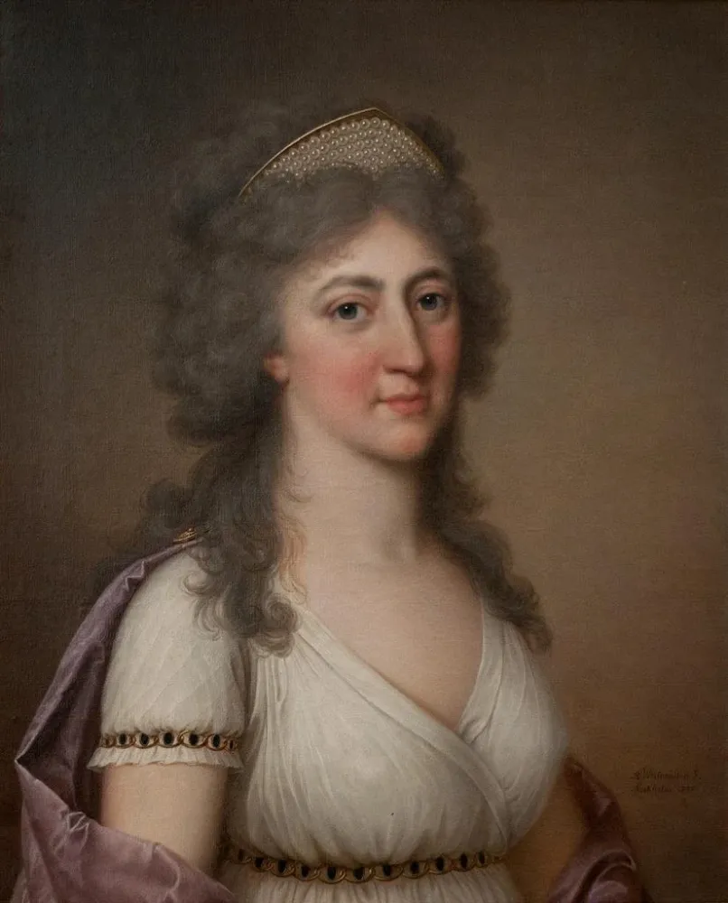 Obraz Hedvig Elisabet Charlotte 1759-1818 Królowa Szwecji - Adolf Ulrik Wertmüller | Druk artystyczny