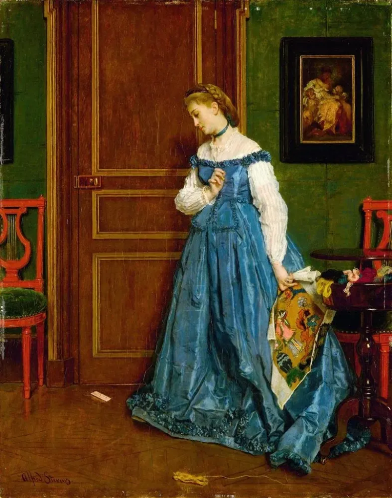 Obraz Hésitation Madame Monteaux - Alfred Stevens | Druk artystyczny
