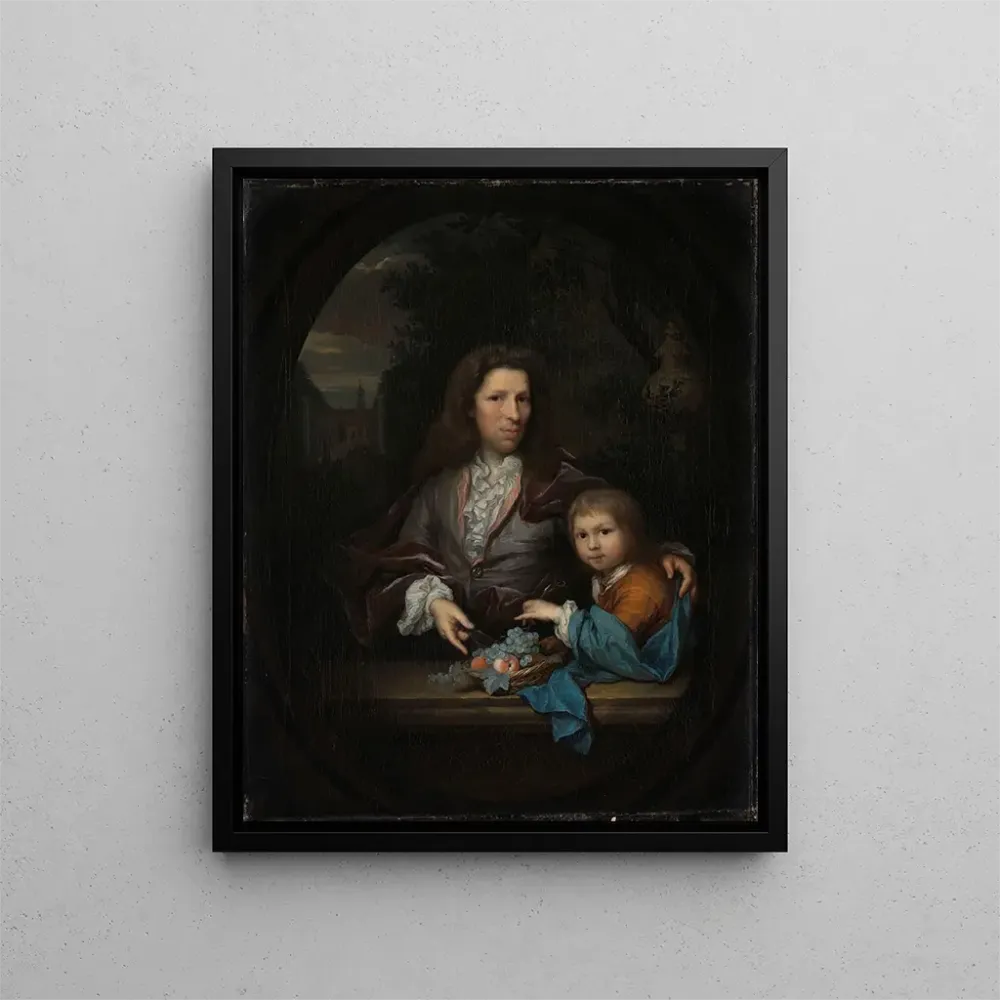 Obraz Jana van de Poll 1668-1745 i jego syna Harmena Hendricka 1697-1772 - Arnold Boonen | Druk artystyczny