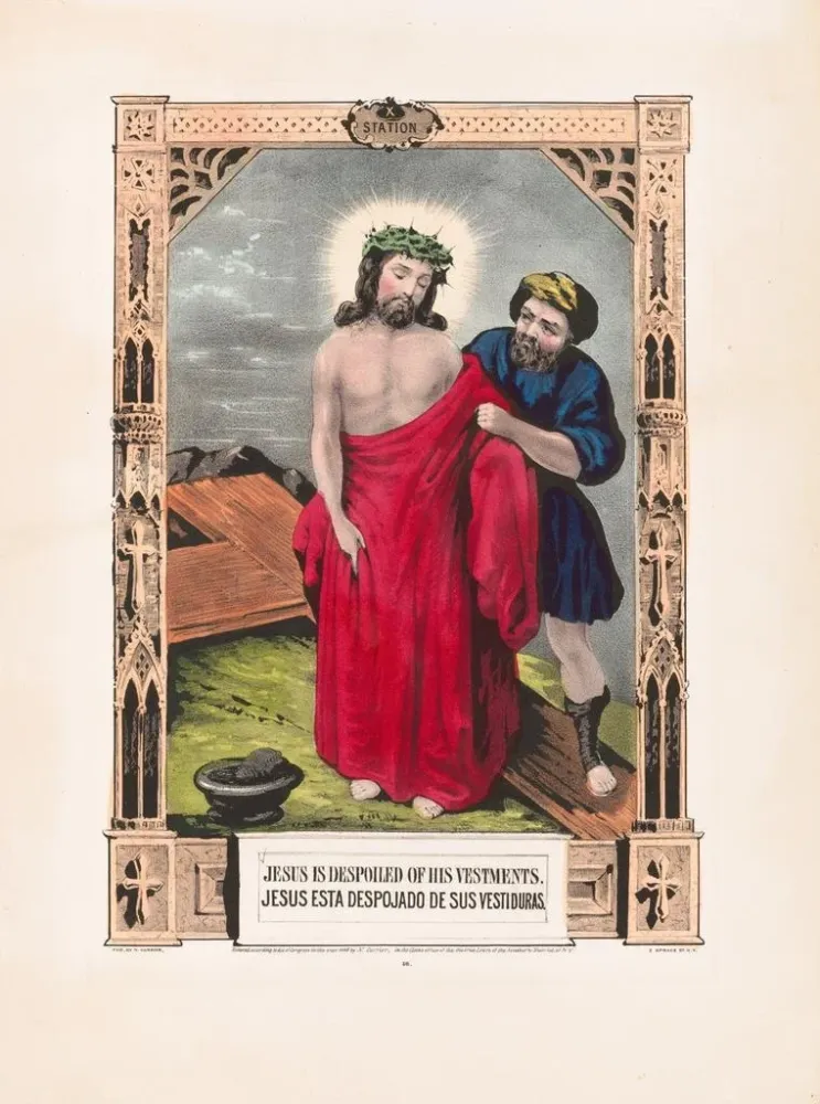 Obraz Jezus obnażony z odzieży - Currier & Ives | Druk artystyczny