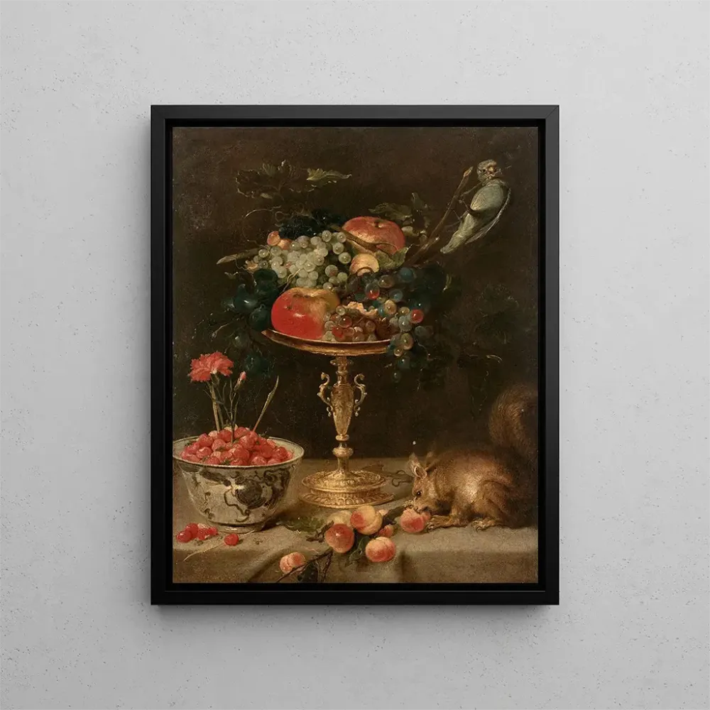 Obraz Kompozycja z filiżanką i wiewiórką - Frans Snyders | Druk artystyczny