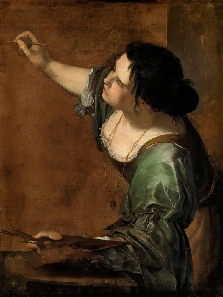 Obraz L'autoportret jako alegoria malarstwa - Artemisia Gentileschi | Druk artystyczny
