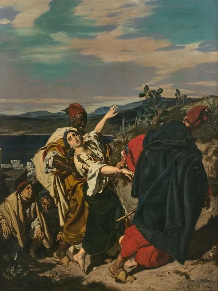 Obraz L'Enlèvement d'une femme juive - Alfred Dehodencq | Druk artystyczny