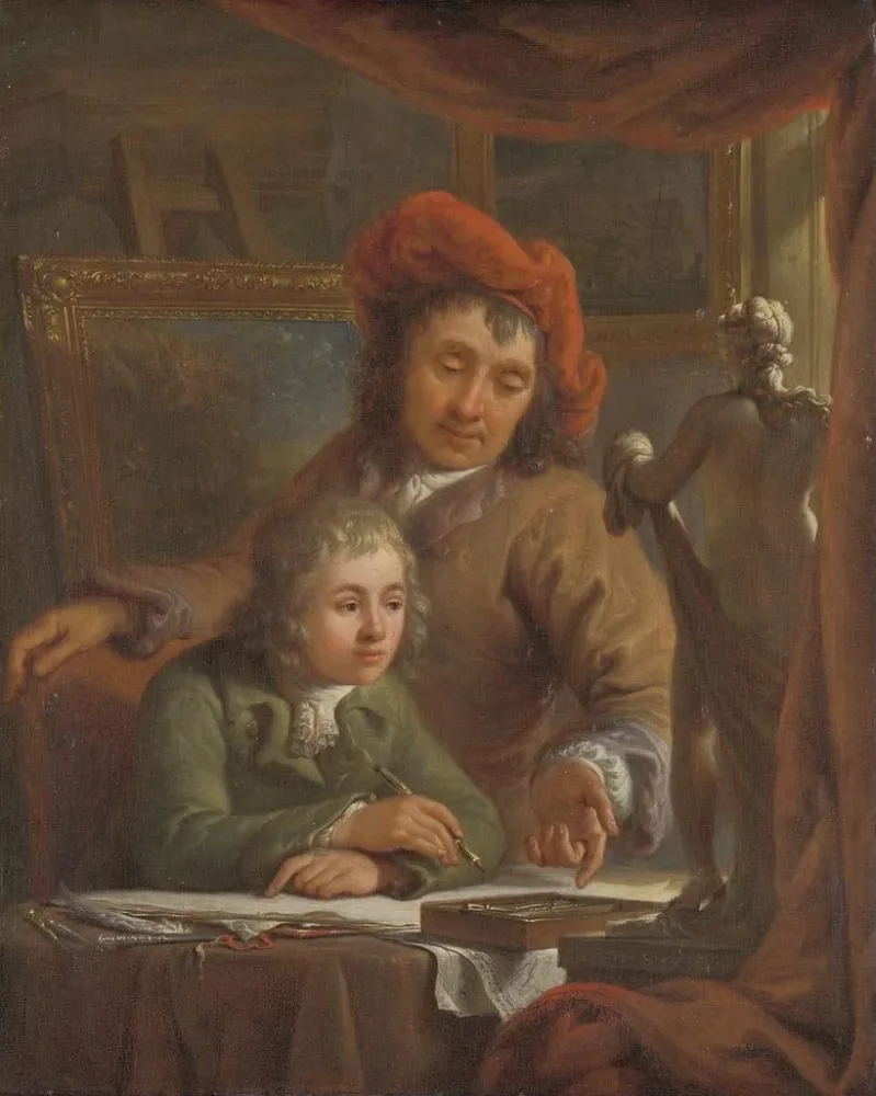 Obraz La leçon de dessin - Abraham van Strij | Druk artystyczny