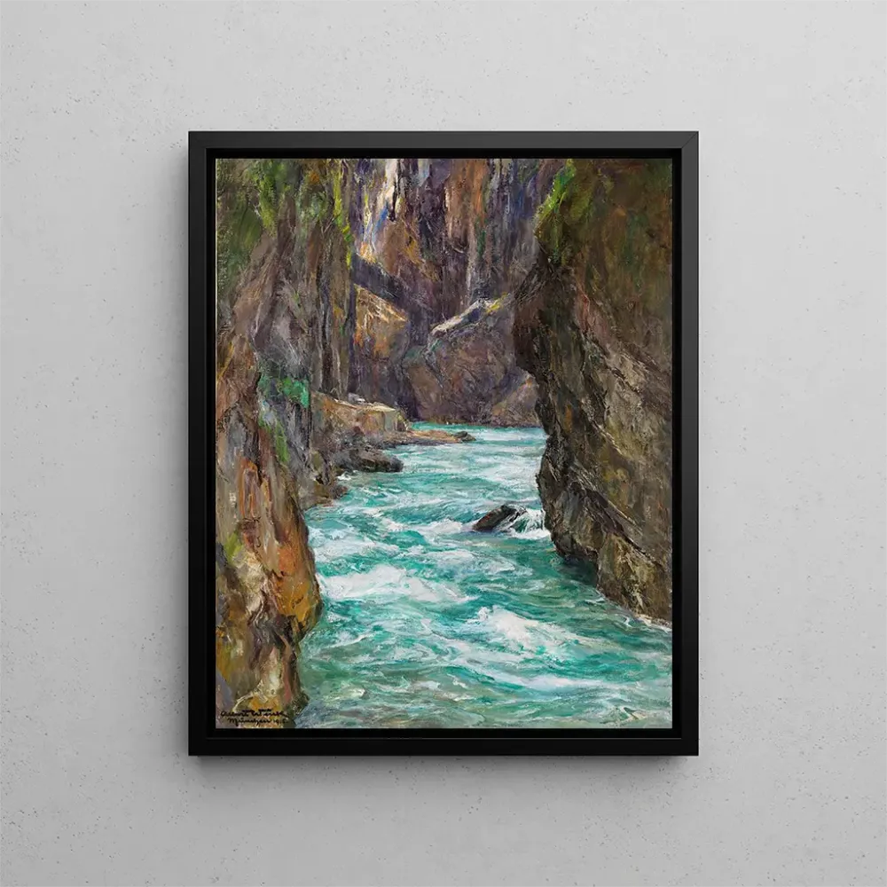 Obraz Les gorges de Partnach près de Partenkirchen - Albert Wenk | Druk artystyczny