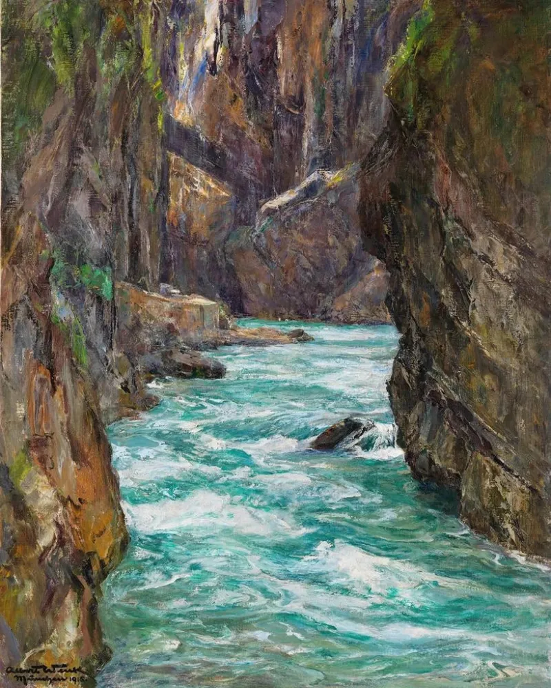 Obraz Les gorges de Partnach près de Partenkirchen - Albert Wenk | Druk artystyczny