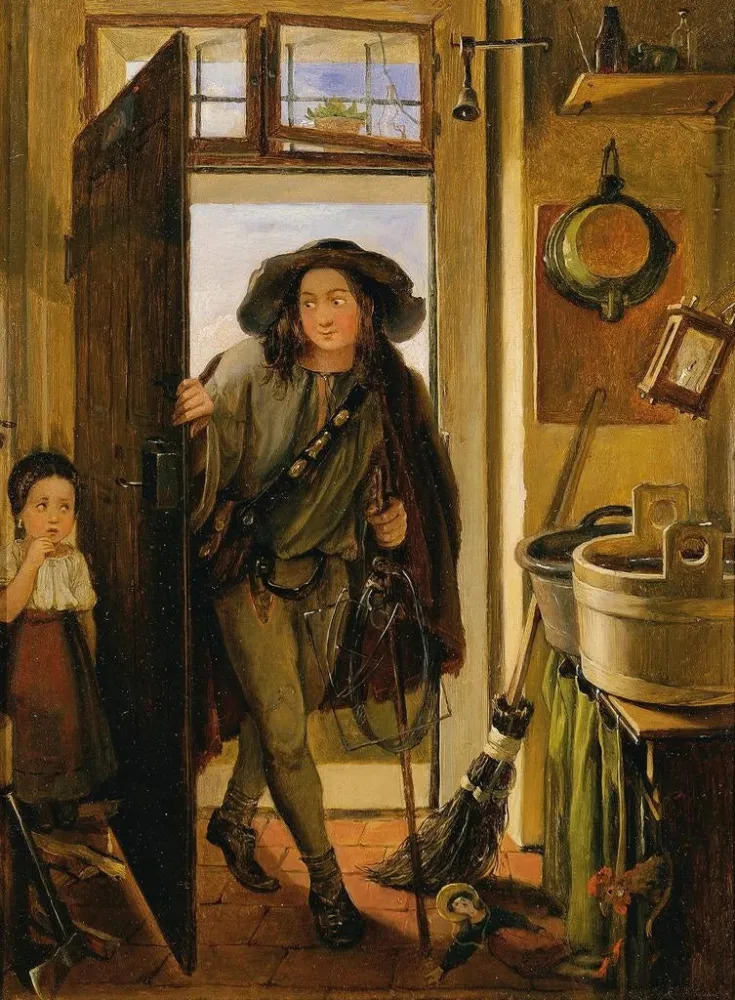 Obraz Le Liant de fil dans la cuisine - Adam Brenner | Druk artystyczny