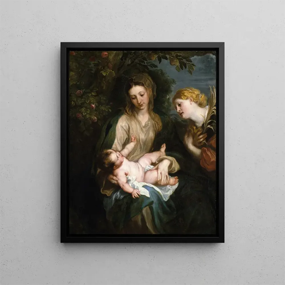 Obraz Matka Boż z Dzieciątkiem z świętą Katarzyną z Aleksandrii - Antoine van Dyck | Druk artystyczny
