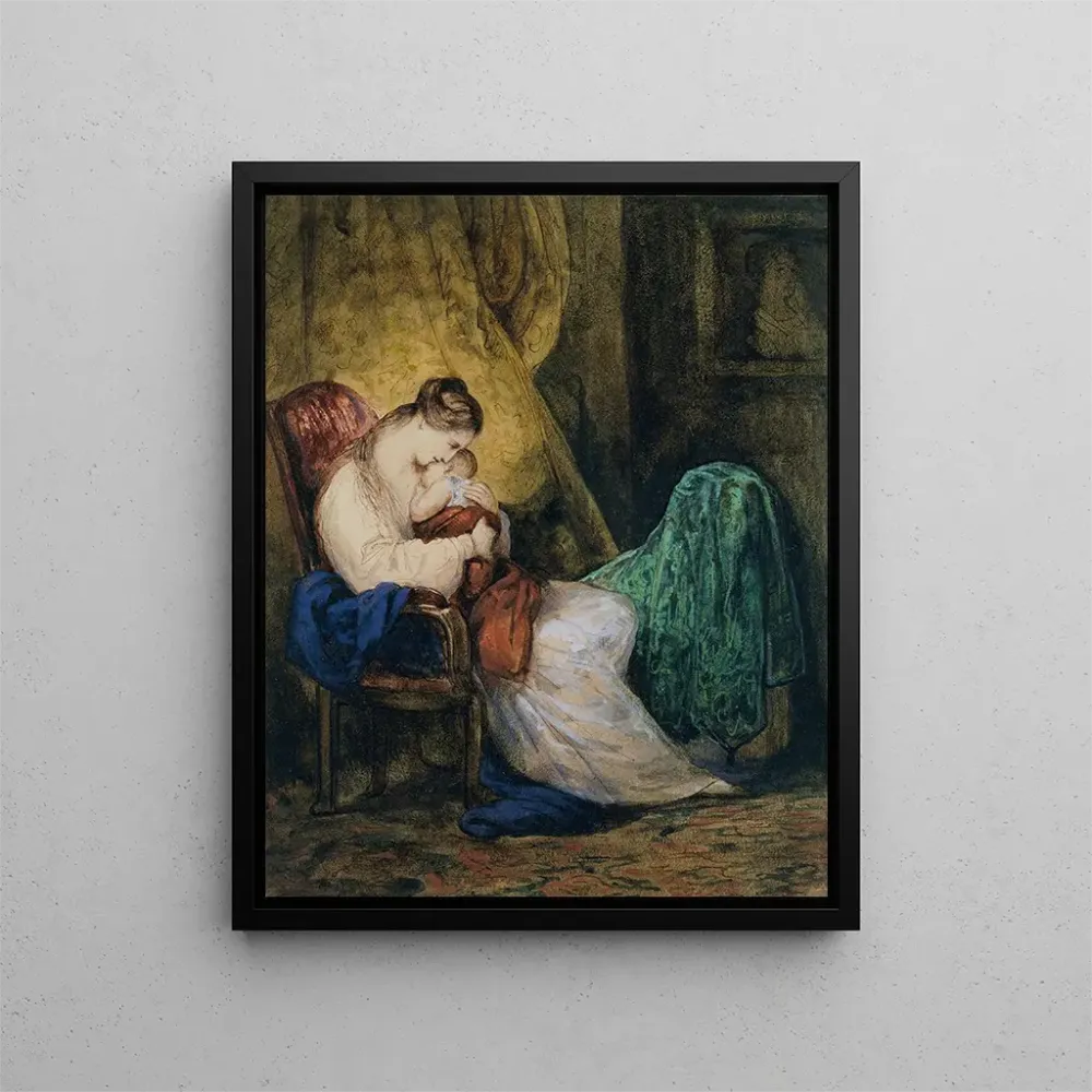 Obraz Matka i dziecko - Ary Scheffer | Druk artystyczny