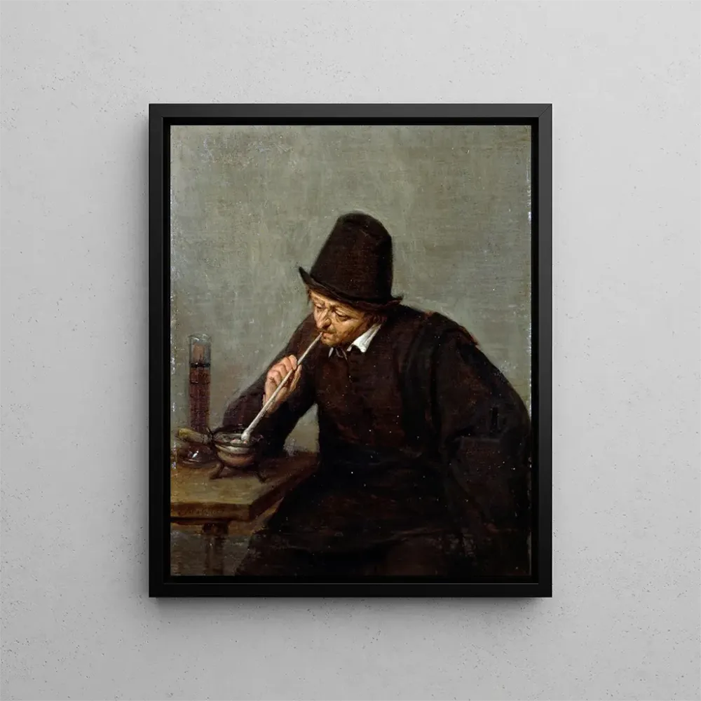 Obraz Mężczyzna palący papierosa - Adriaen van Ostade | Druk artystyczny