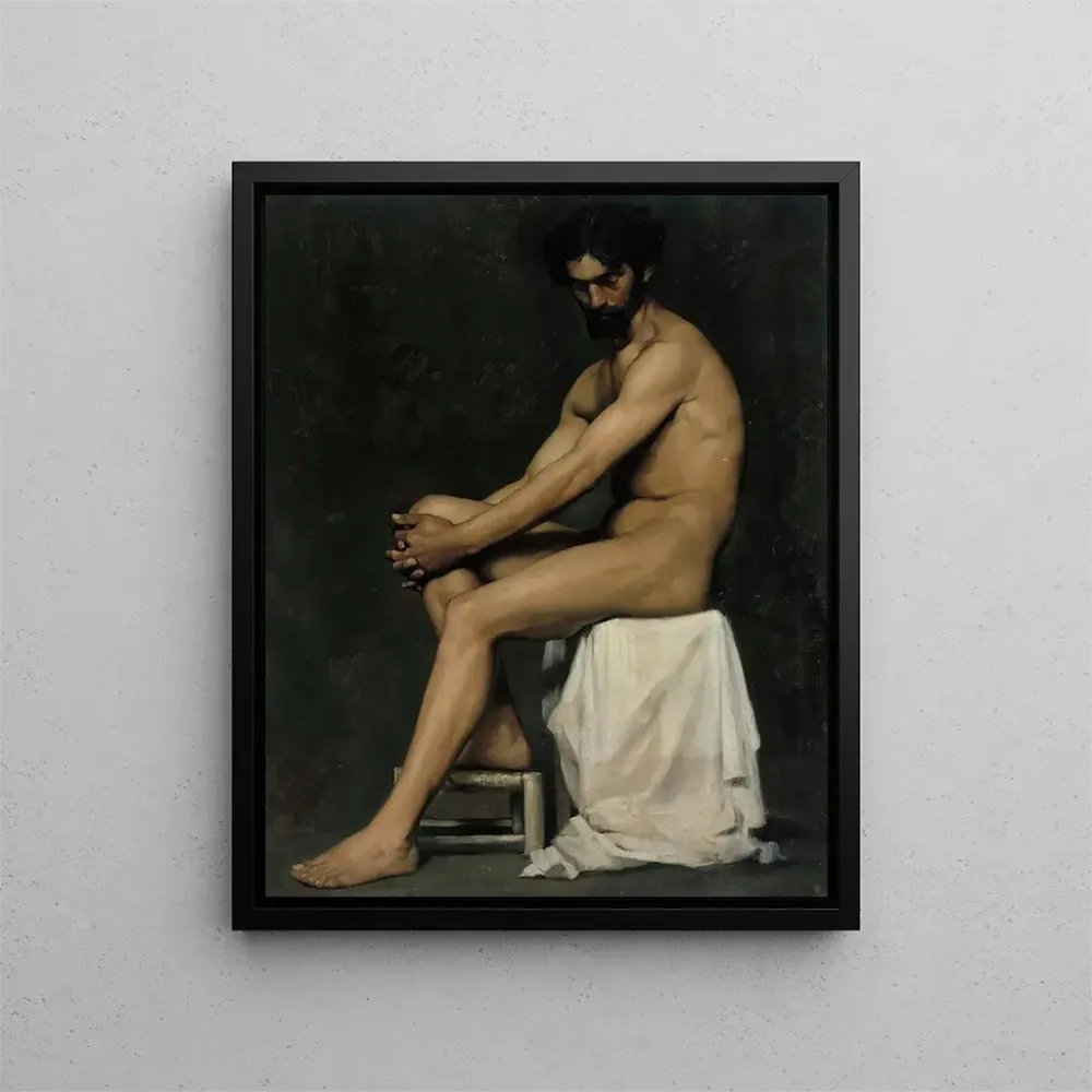 Obraz mężczyzny siedzącego - Albert Edelfelt | Druk artystyczny