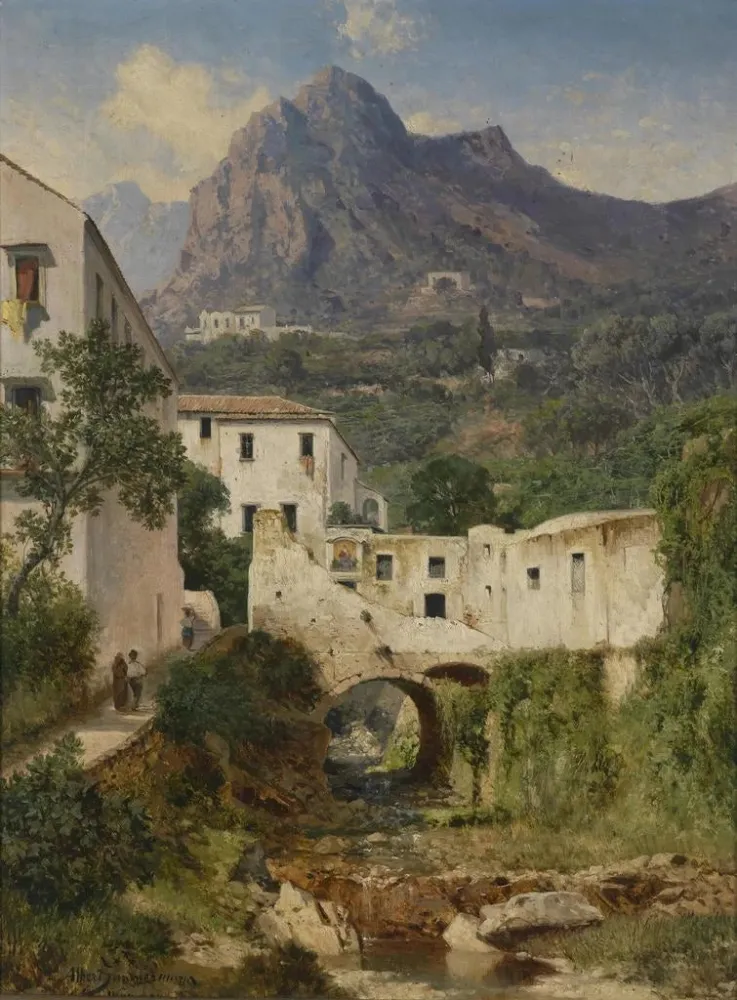 Obraz Mill Valley niedaleko Amalfi - Albert Zimmermann | Druk artystyczny