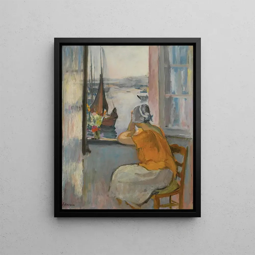 Obraz Młoda kobieta przed otwartym oknem - Henri Lebasque | Druk artystyczny