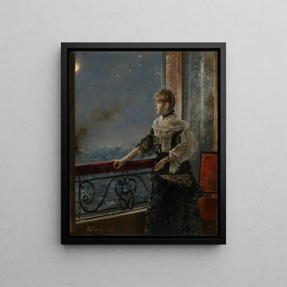 Obraz Moonlight Au clair de la lune - Alfred Stevens | Druk artystyczny