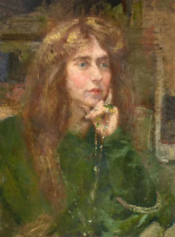 Obraz Natalie z naszyjnikiem - Alice Pike Barney | Druk artystyczny