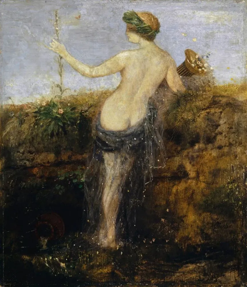 Obraz Nimfa z rogiem obfitości - Arnold Böcklin | Druk artystyczny