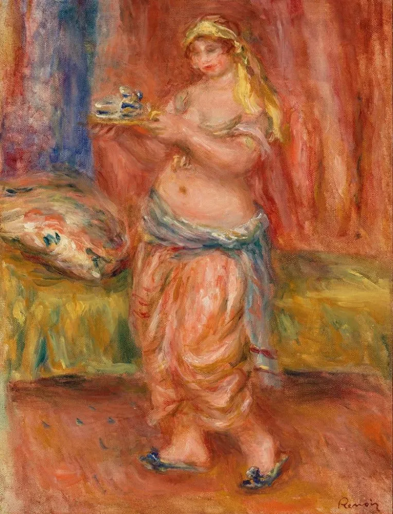 Obraz Odalisque z zestawem do herbaty - Pierre - Auguste Renoir