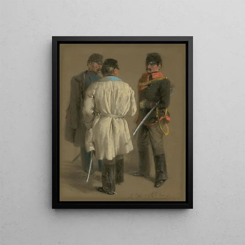 Obraz Oficerów austriackich - Adolph von Menzel | Druk artystyczny