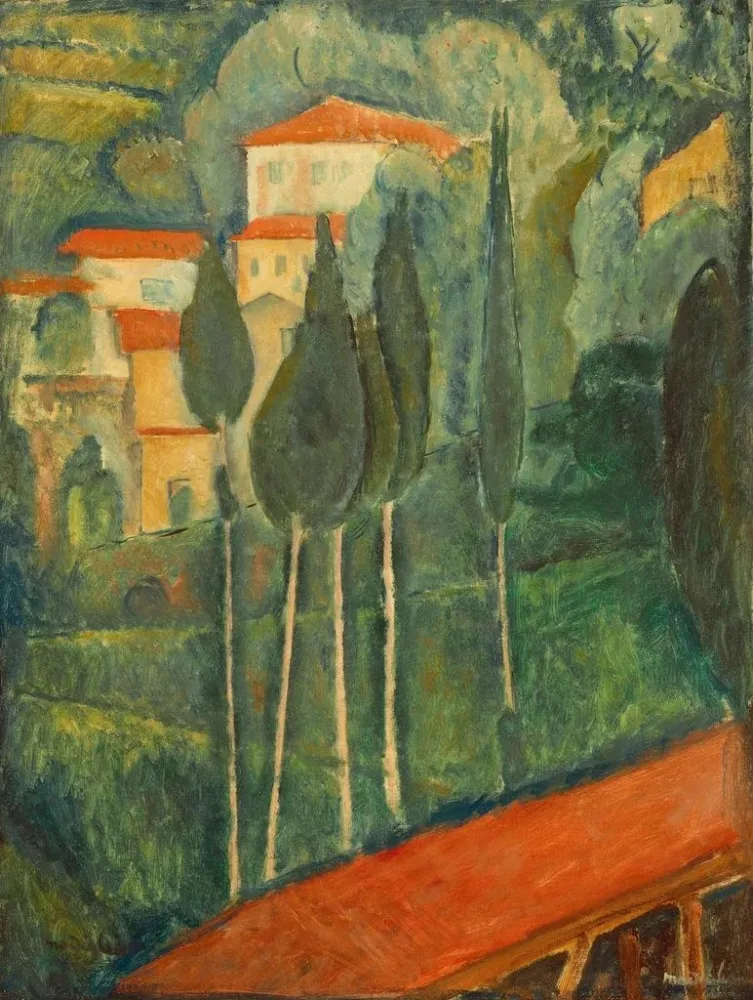 Obraz pejzaż na południu - Amedeo Modigliani | Druk artystyczny