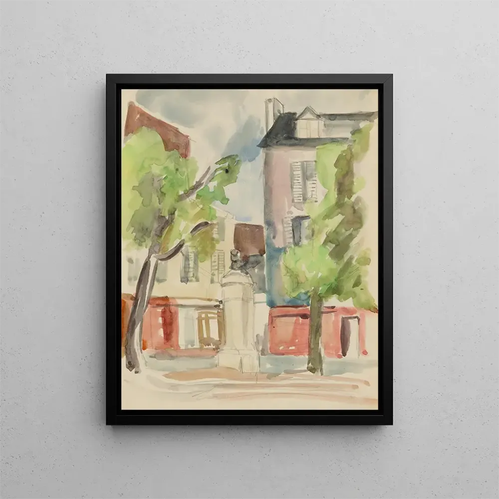 Obraz Place du village - Anny Dollschein | Druk artystyczny