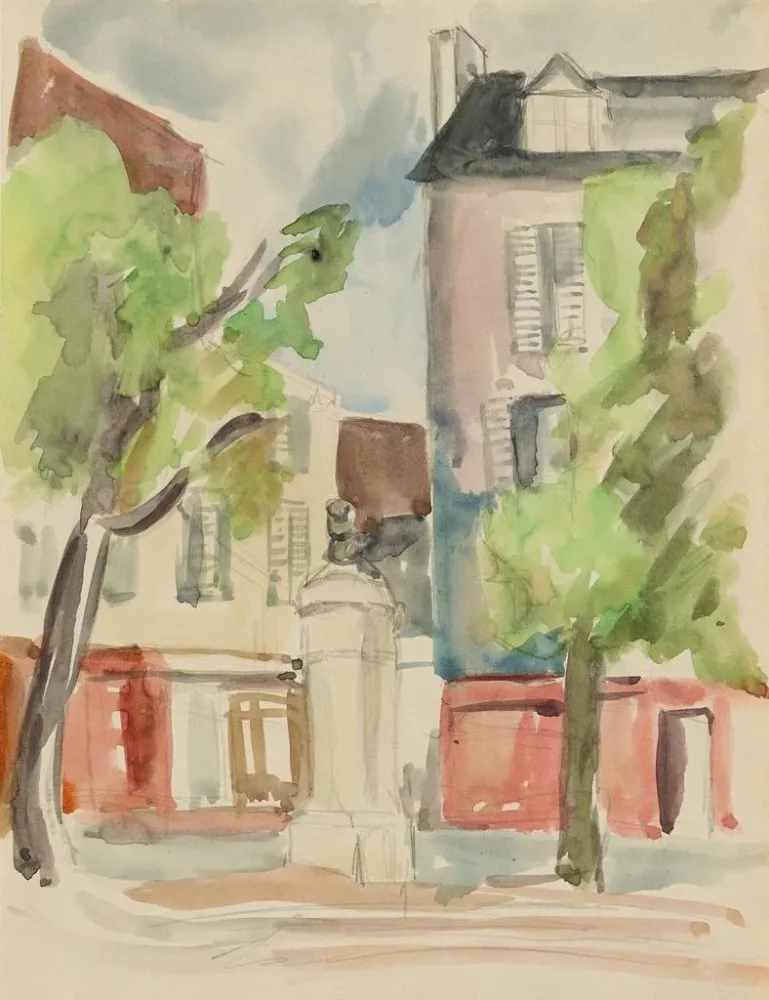 Obraz Place du village - Anny Dollschein | Druk artystyczny