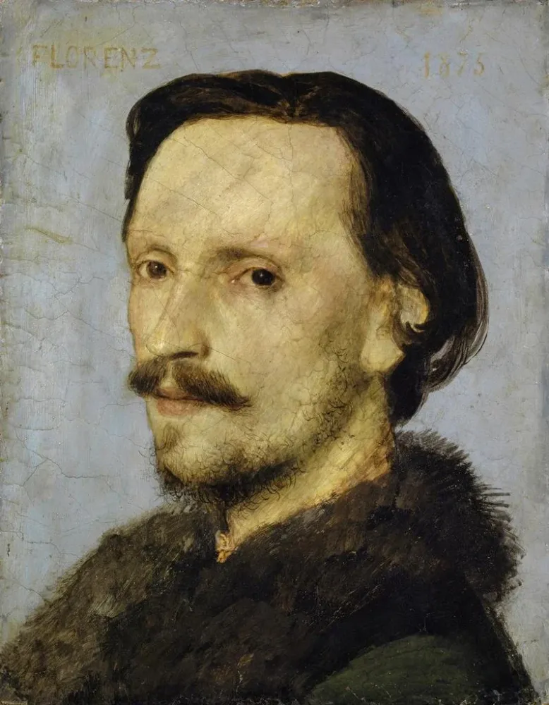 Obraz Portret Adolfa Bayersdorfera - Arnold Böcklin | Druk artystyczny