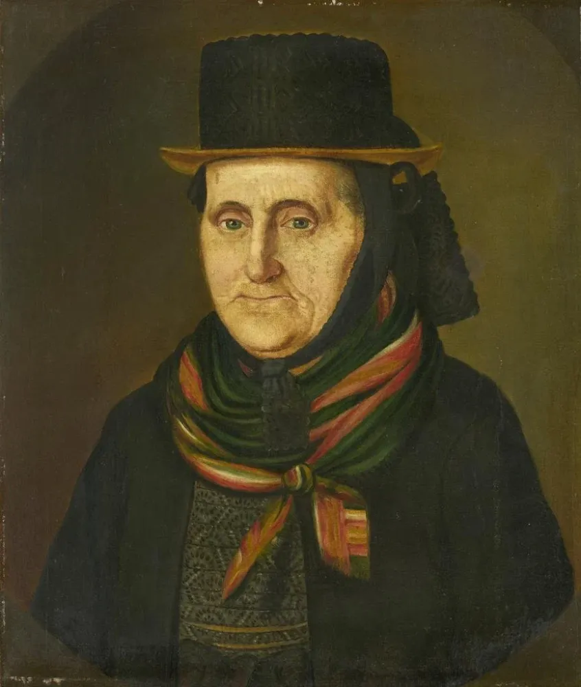 Obraz Portret Agathy Duffner z domu Dorer 1766-1842 - Adolf Duffner | Druk artystyczny