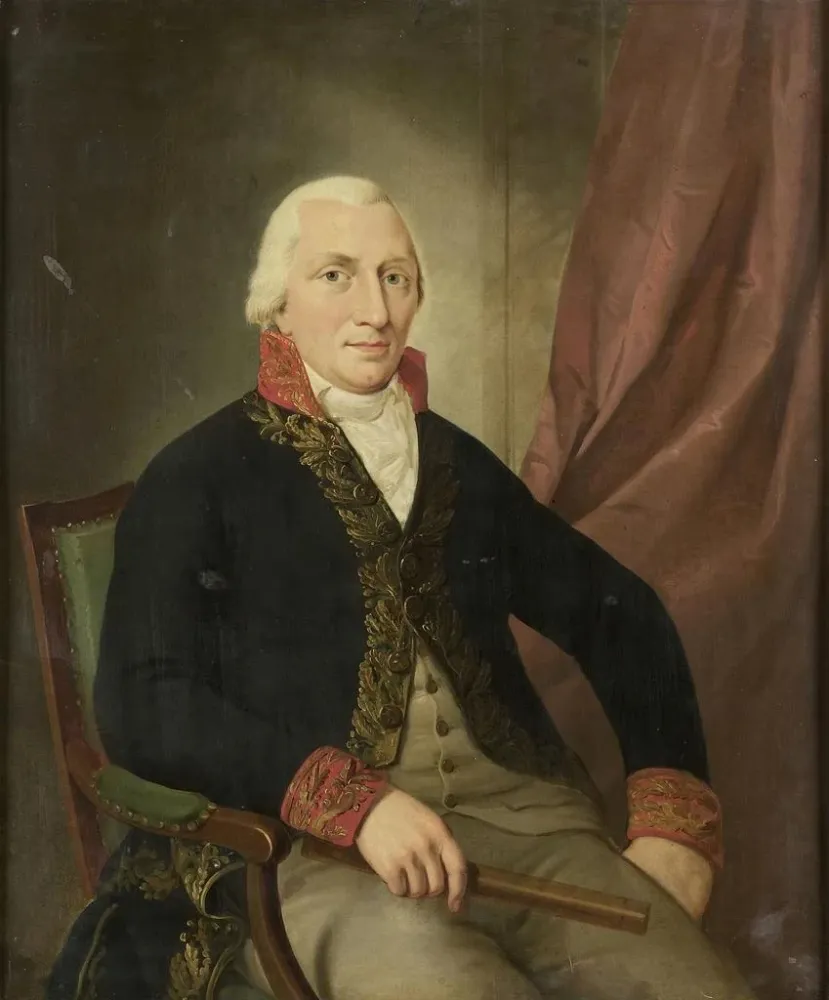 Obraz Portret Alberta Henrica Wiese, gubernatora generalnego Indii Wschodnich Niderlandzkich - Adriaan de Lelie | Druk art...