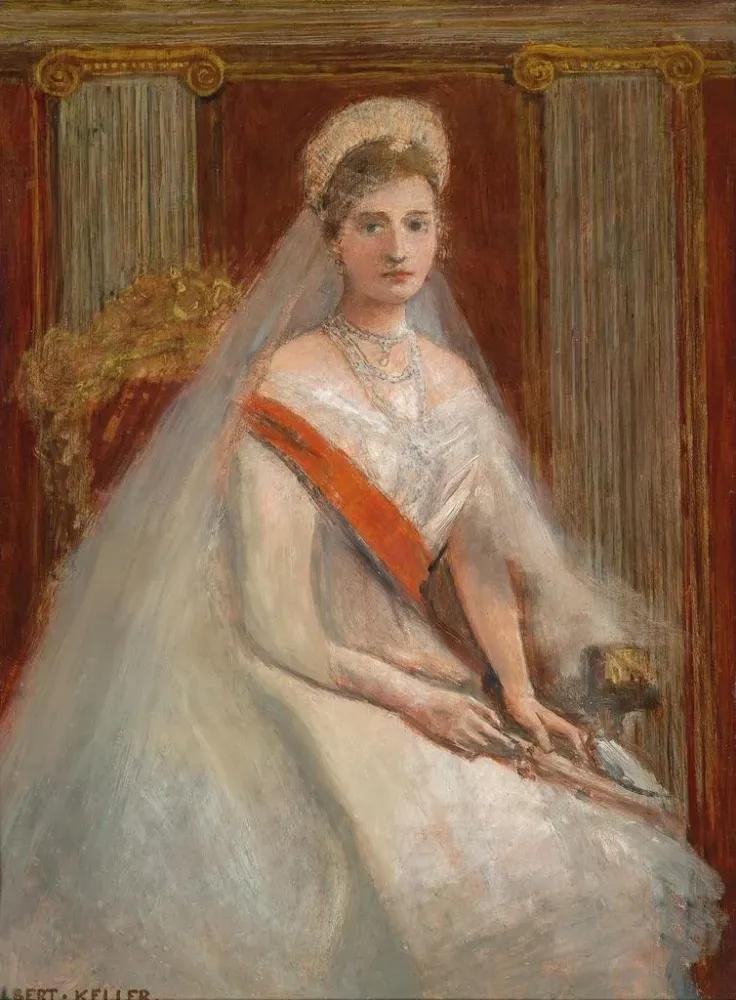 Obraz Portret carowej Aleksandry Fiodorowny - Albert von Keller | Druk artystyczny
