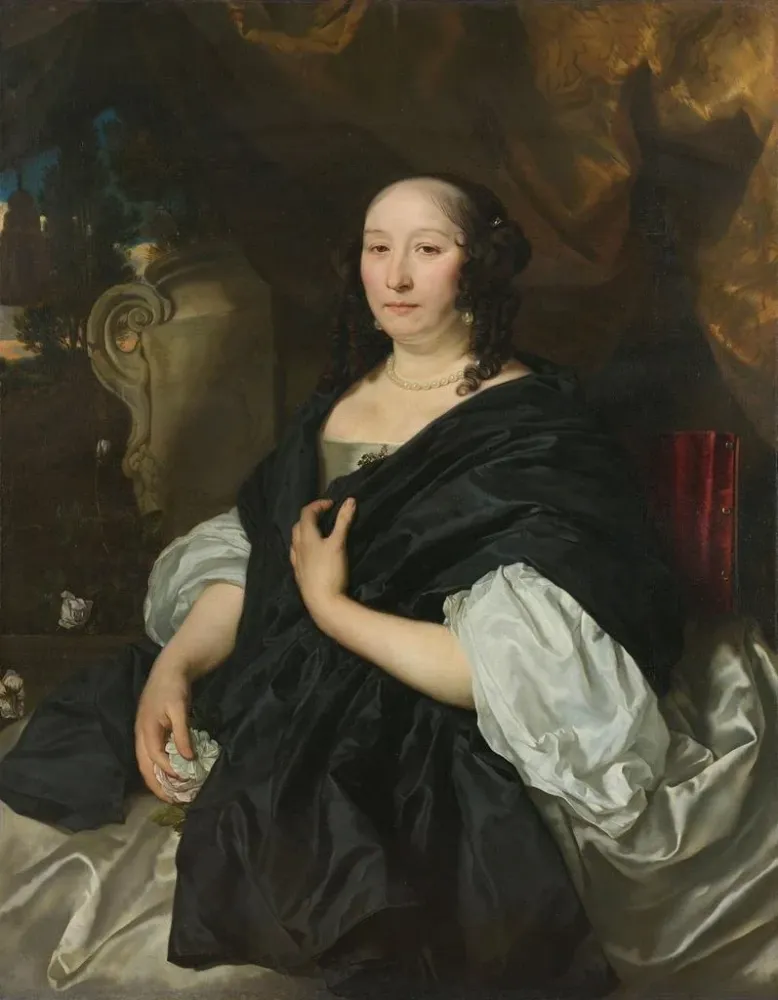 Obraz Portret Cathariny van der Voort - Abraham Lambertsz van den Tempel | Druk artystyczny